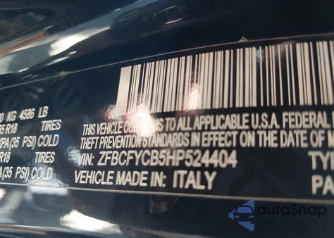 2017 Fiat 500X Trekking Awd из США, поврежденный, VIN ZFBCFYCB5HP524404